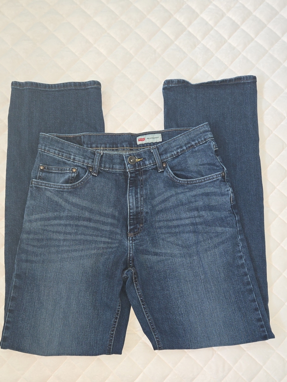 Wrangler Men's Bootcut Jeans in Indigo Blue